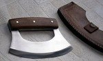 Moritaka Handmade Damascus Ulu Kitchen Knife