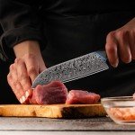 Moritaka 7-Inch Damascus Steel Santoku Knife
