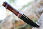 Moritaka Bushcraft Knife with Wood Handle