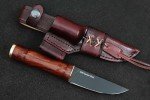 Moritaka Bushcraft Knife with Wood Handle