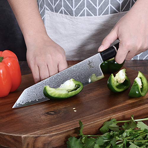 SAMCOOK Kiritsuke Chef Knife - 8 Inch Damascus Gyuto