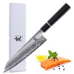 SAMCOOK Kiritsuke Chef Knife - 8 Inch Damascus Gyuto