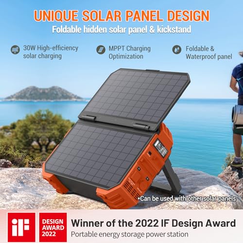 Portable Solar Power Station with 614WH Battery Pack