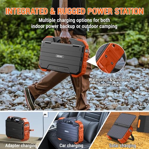 Portable Solar Power Station with 614WH Battery Pack