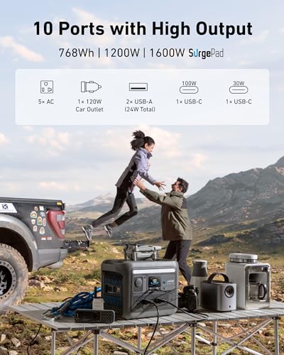 Anker SOLIX C800 Portable Solar Power Station - 768Wh