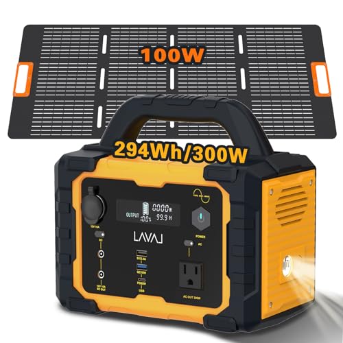 Portable Solar Generator with Foldable Panel and Lithium Battery