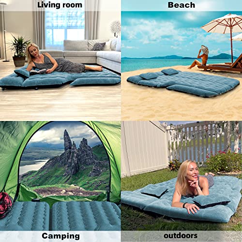 Umbrauto SUV Air Mattress Bed: 2024 Upgraded Flocking
