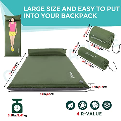 Clostnature Inflatable Sleeping Pad - Lightweight Camping Mattress