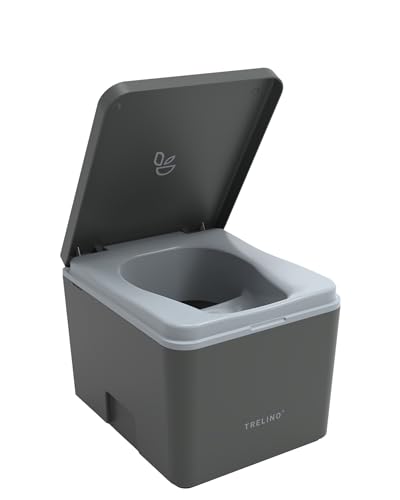 TRELINO Portable Composting Toilet Evo S Gray for Camping