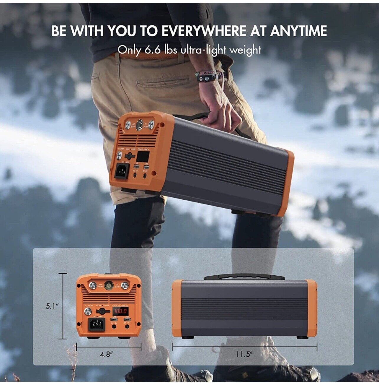 518Wh Portable Solar Generator for Outdoor Adventure