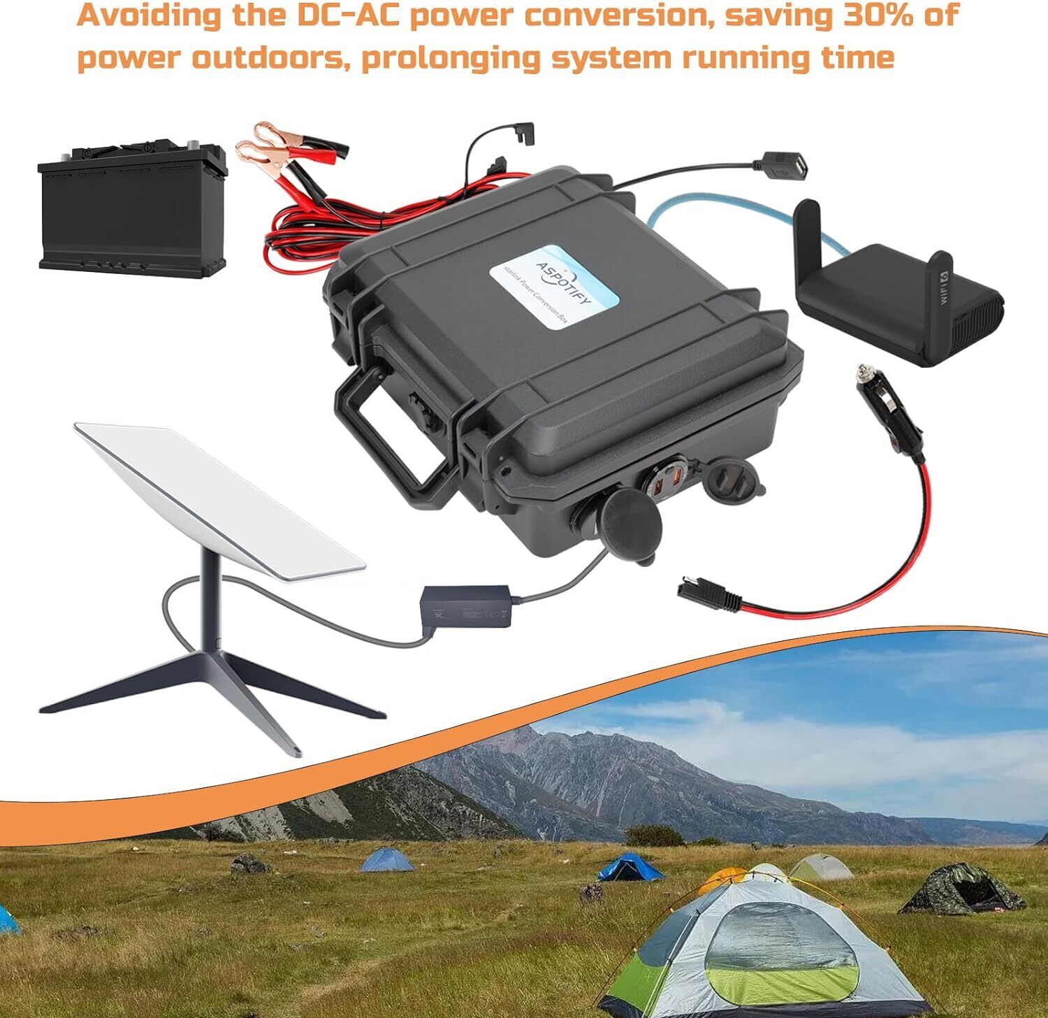 Starlink Go Box Kit for DC Power Conversion