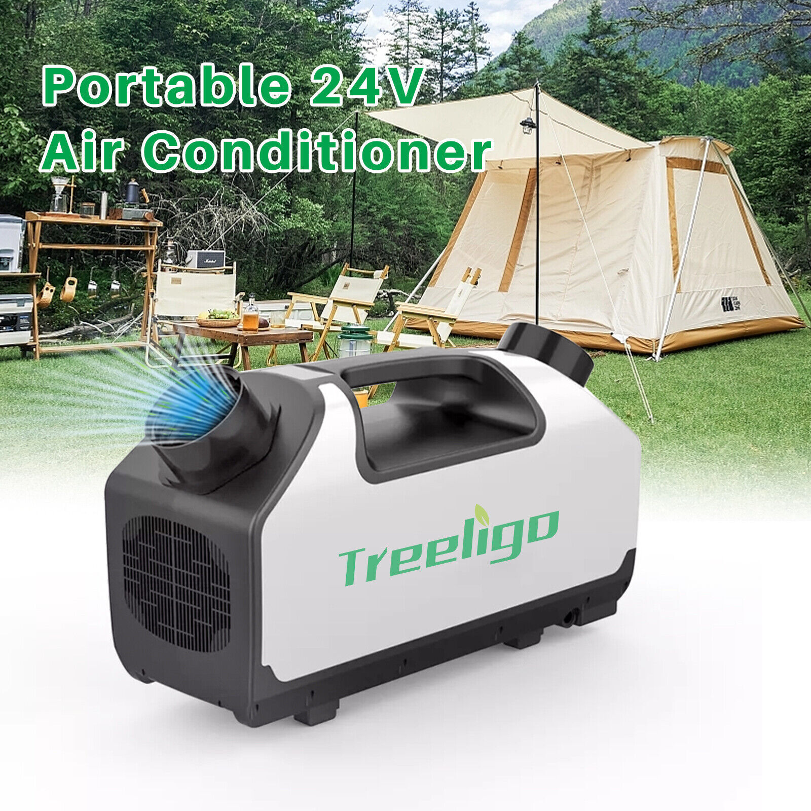 Portable 24V Tent & RV Air Conditioner - Outdoor Use