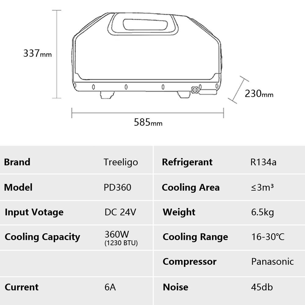 Portable 24V Electric Air Conditioner for Camping Tents