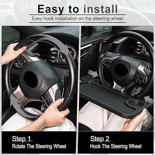 JUSTTOP Multipurpose Car Steering Wheel Desk for Travel