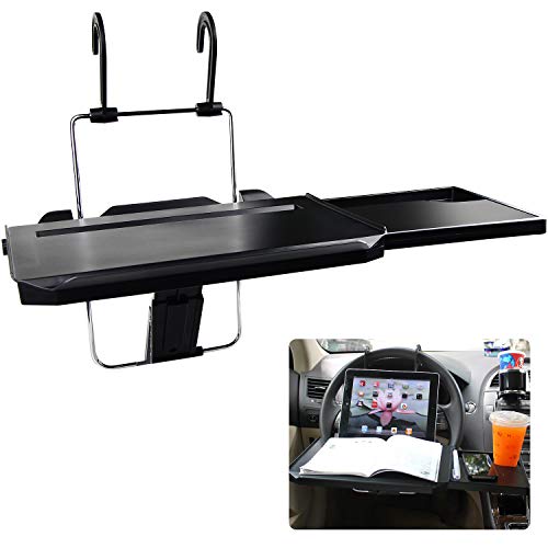 CPROSP Portable Car Steering Wheel Tray with Mouse Drawer