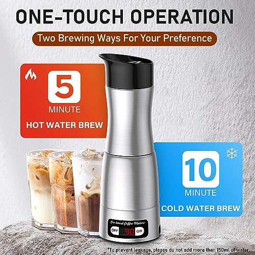 KreeySant Portable Coffee Maker, 3-In-1 for Travel