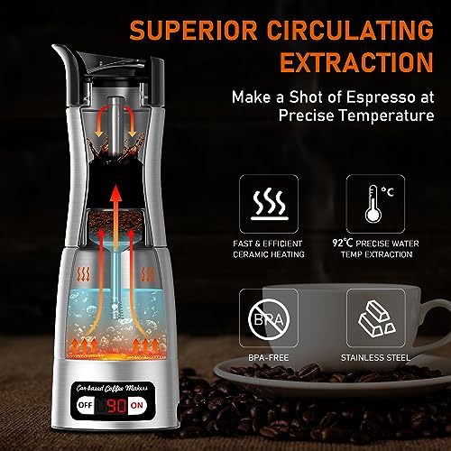 KreeySant Portable Coffee Maker, 3-In-1 for Travel