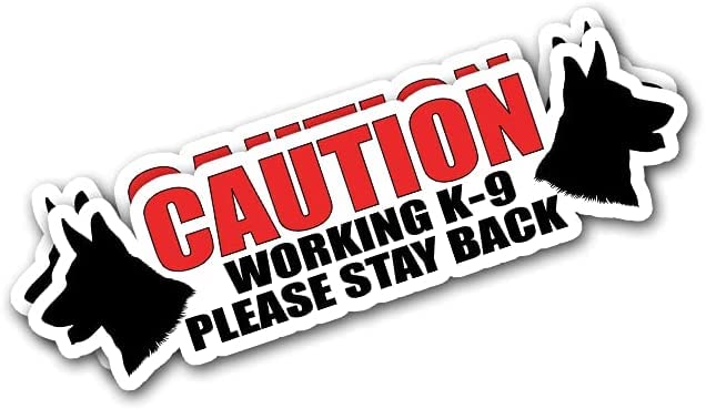 K-9 Caution Decal Pack for Outdoor Gear