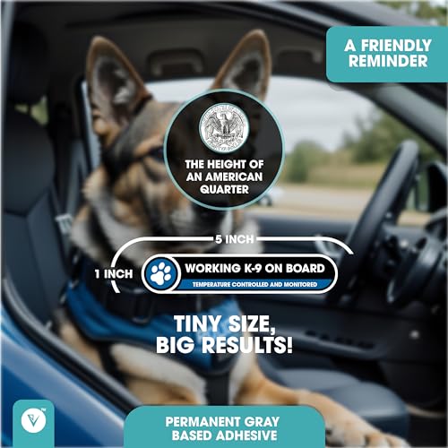 Working K9 in Vehicle Awareness Stickers 2 Pack