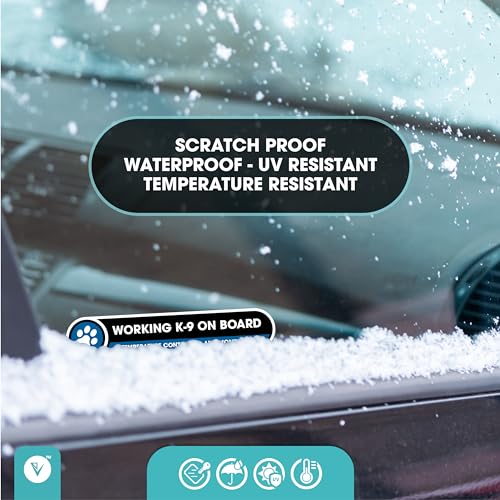 Working K9 in Vehicle Awareness Stickers 2 Pack
