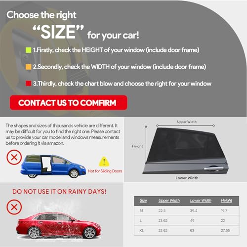 Breathable Mesh Car Window Sun Shades 2 Pack