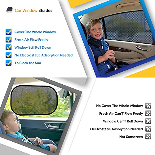 Breathable Mesh Car Window Sun Shades 2 Pack