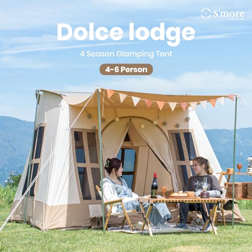 4 Season Canvas Tent for Family Glamping & Camping