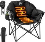 SLSY Oversized Heated Camping Chair: Outdoor Folding Chair
