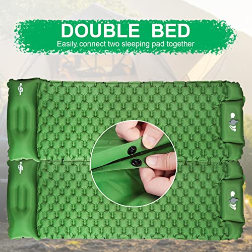 Ultralight Inflatable Sleeping Pad for Camping with Built-in Pump