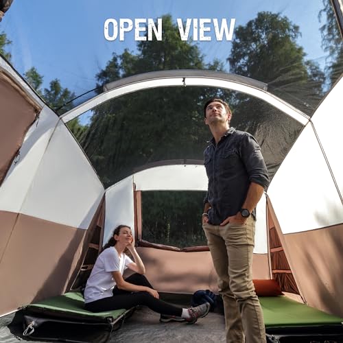 PORTAL 8-Person Tunnel Tent with Screen Porch - Weather Resistant