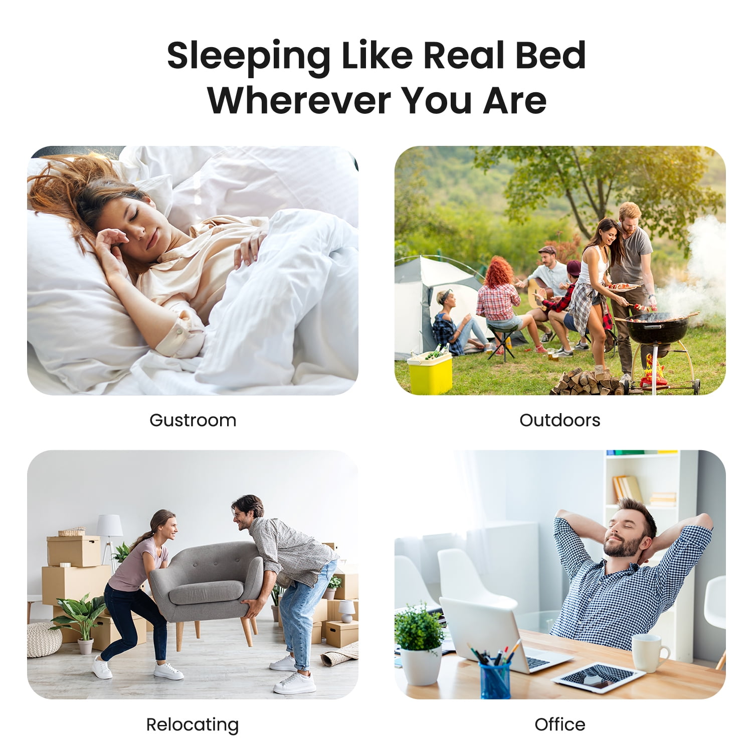 iDOO Inflatable Air Mattress with Built-in Pump