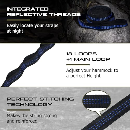 Portable Camping Hammock with Mosquito Net and Tree Straps