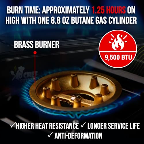 Portable JoChef Butane Camping Stove - With 4 Butane