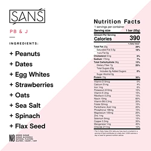 All-Natural PB&J Protein Bar - Dairy, Soy, Gluten-Free