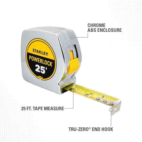 Stanley 25ft Powerlock Professional Tape Measure - X-Foot