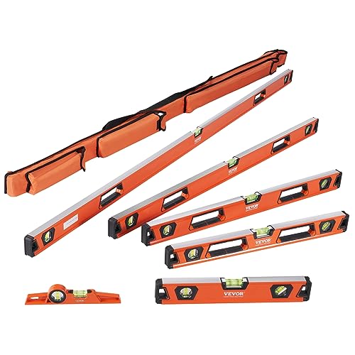 VEVOR Magnetic Torpedo Level Set, Aluminum Alloy Woodworking Tool