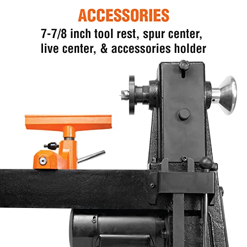 WEN 5-Speed Wood Lathe, 12x18, Black