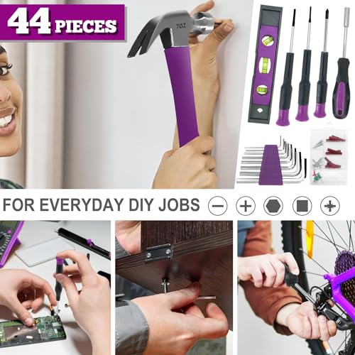 44PCS Werktough Cordless Screwdriver Tool Kit in Pink