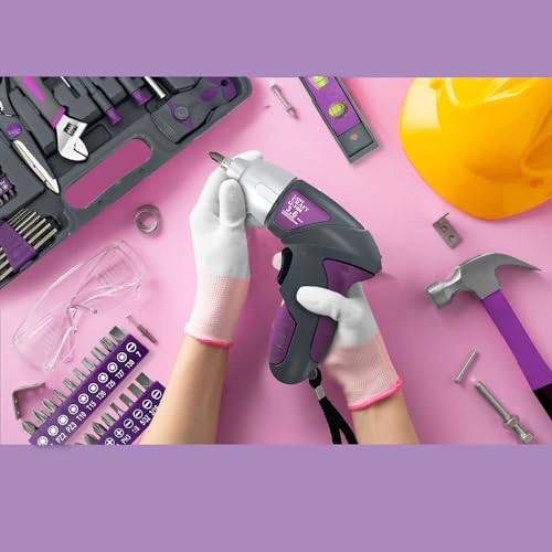 44PCS Werktough Cordless Screwdriver Tool Kit in Pink