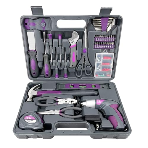44PCS Werktough Cordless Screwdriver Tool Kit in Pink