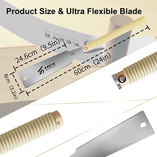 KERYE 9.5 Inch Japanese Ryoba Pull Saw
