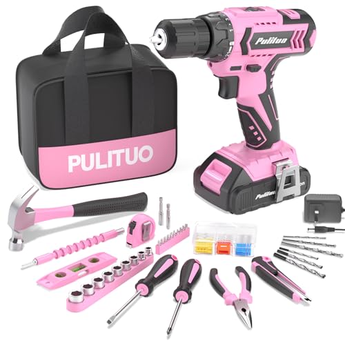 PULITUO 20V Cordless Lithium-ion Drill Driver & Tool Set
