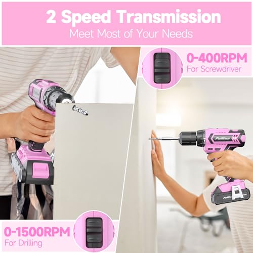 PULITUO 20V Cordless Lithium-ion Drill Driver & Tool Set