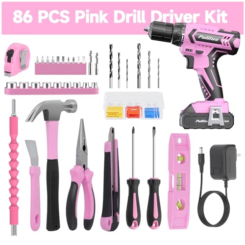 PULITUO 20V Cordless Lithium-ion Drill Driver & Tool Set