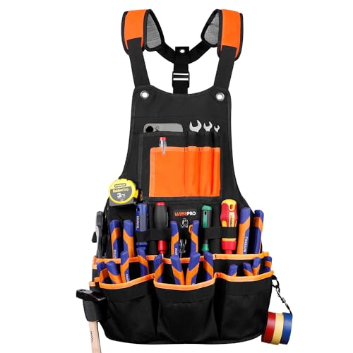 Adjustable Woodworking Apron with 18 Tool Pockets