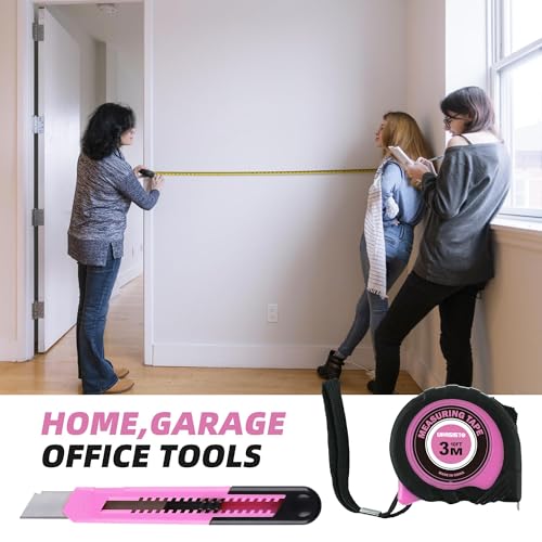 40-Piece Home Tool Kit for Woodworking - Pink