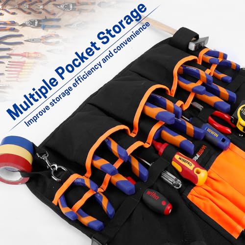 Adjustable Woodworking Apron with 18 Tool Pockets