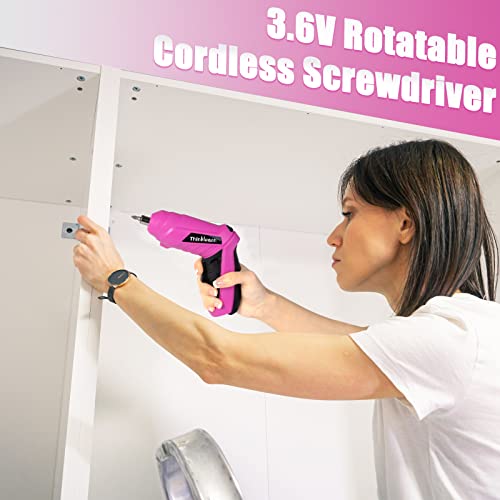 205 Piece Pink Tool Set with Electric Screwdriver