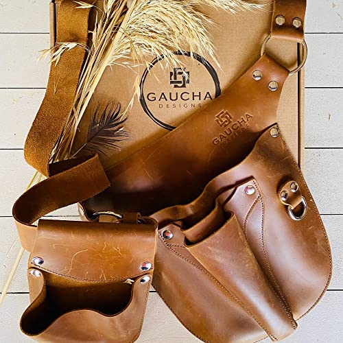 Women's Leather Gardening Tool Belt with Multiple Pockets