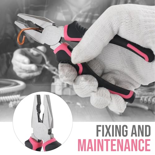 25pc Hi-Spec Pink Household DIY Tool Kit for Women